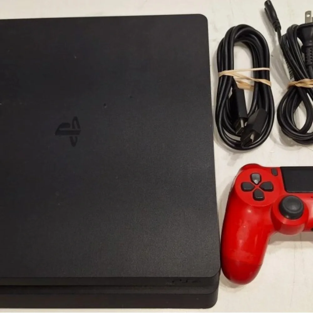 Sony Console with Vibrant Red Controller